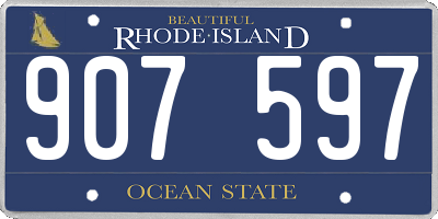 RI license plate 907597
