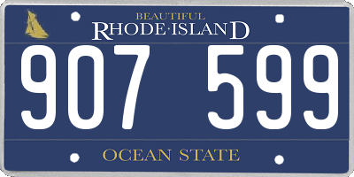 RI license plate 907599