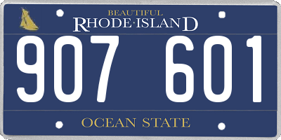 RI license plate 907601