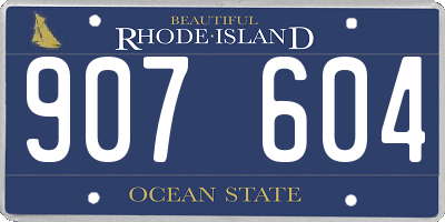 RI license plate 907604