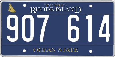 RI license plate 907614