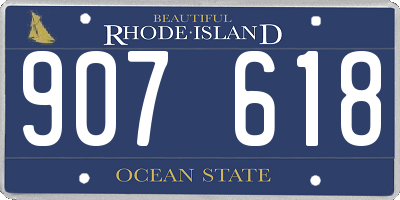 RI license plate 907618