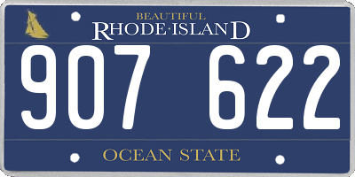 RI license plate 907622