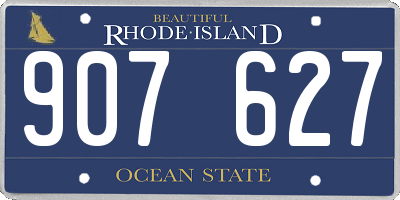 RI license plate 907627