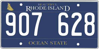RI license plate 907628