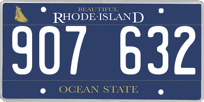 RI license plate 907632