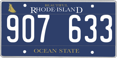 RI license plate 907633