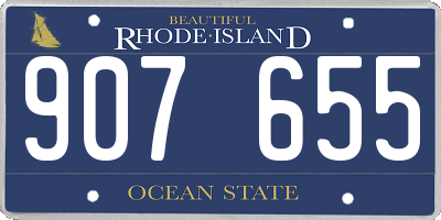 RI license plate 907655