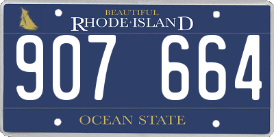RI license plate 907664