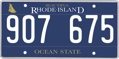 RI license plate 907675