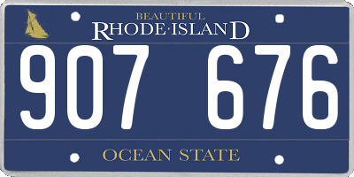 RI license plate 907676