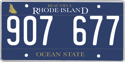 RI license plate 907677