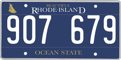 RI license plate 907679