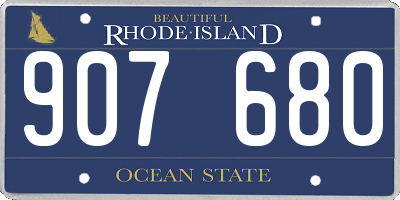 RI license plate 907680