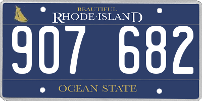 RI license plate 907682