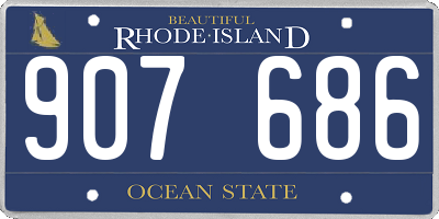 RI license plate 907686