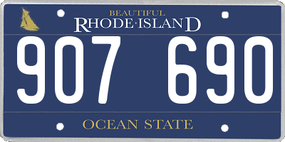 RI license plate 907690