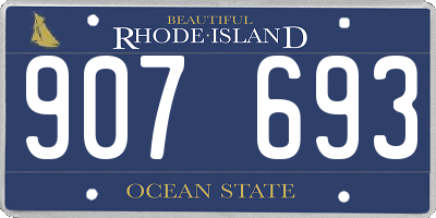 RI license plate 907693