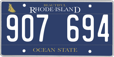 RI license plate 907694