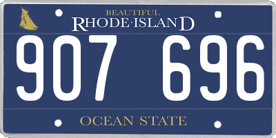 RI license plate 907696