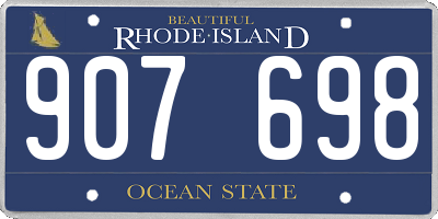 RI license plate 907698
