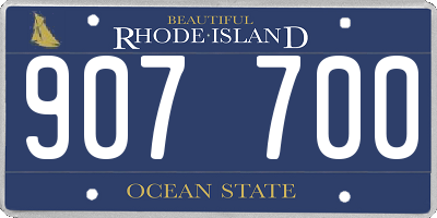 RI license plate 907700