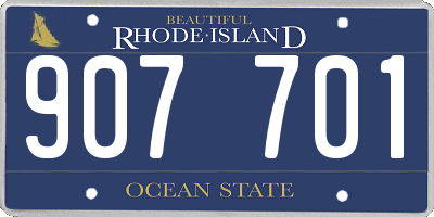 RI license plate 907701