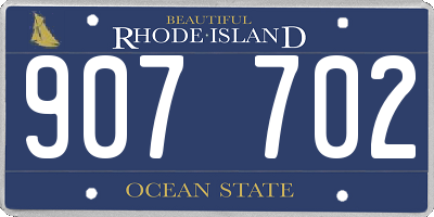 RI license plate 907702