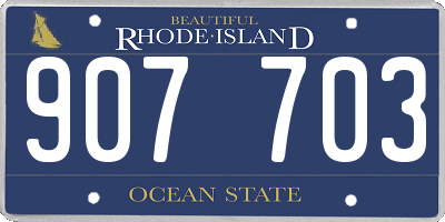 RI license plate 907703