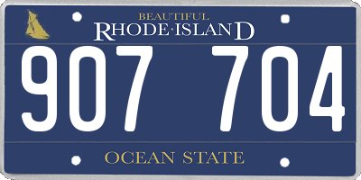 RI license plate 907704
