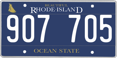 RI license plate 907705