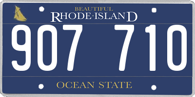 RI license plate 907710