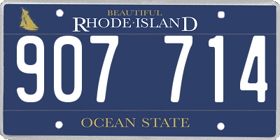 RI license plate 907714