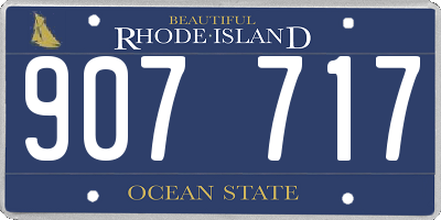 RI license plate 907717