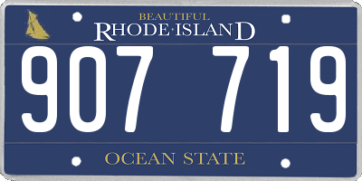 RI license plate 907719