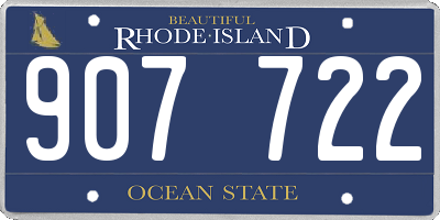 RI license plate 907722