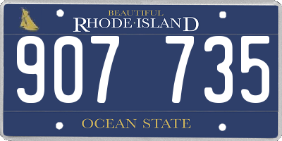RI license plate 907735