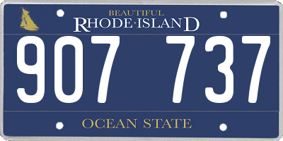 RI license plate 907737