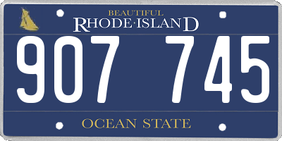 RI license plate 907745