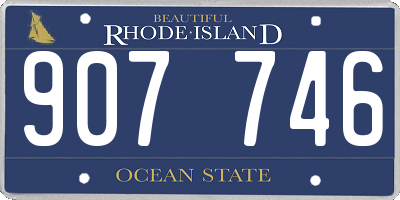 RI license plate 907746