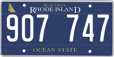 RI license plate 907747