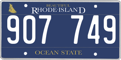 RI license plate 907749