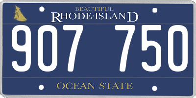 RI license plate 907750