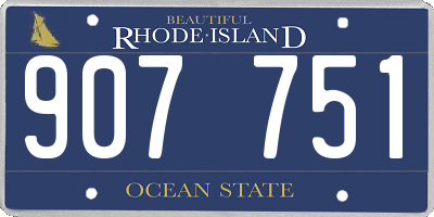 RI license plate 907751