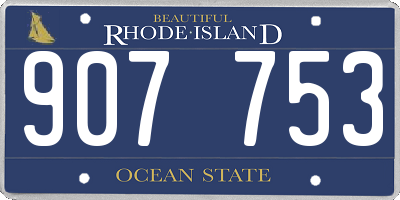 RI license plate 907753