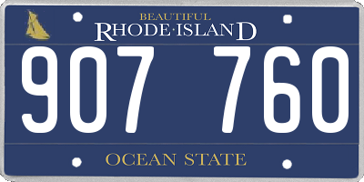 RI license plate 907760