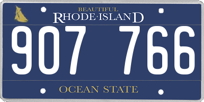 RI license plate 907766