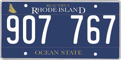 RI license plate 907767