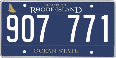RI license plate 907771