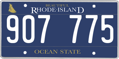 RI license plate 907775